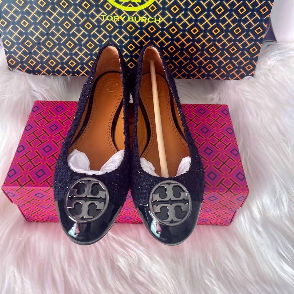 🔥Like New Tory Burch Chelsea cap-toe ballet shoes size 7